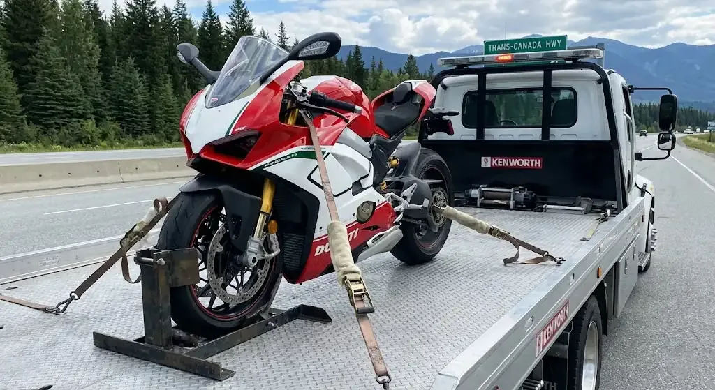 Burlington motorcycle tow truck service