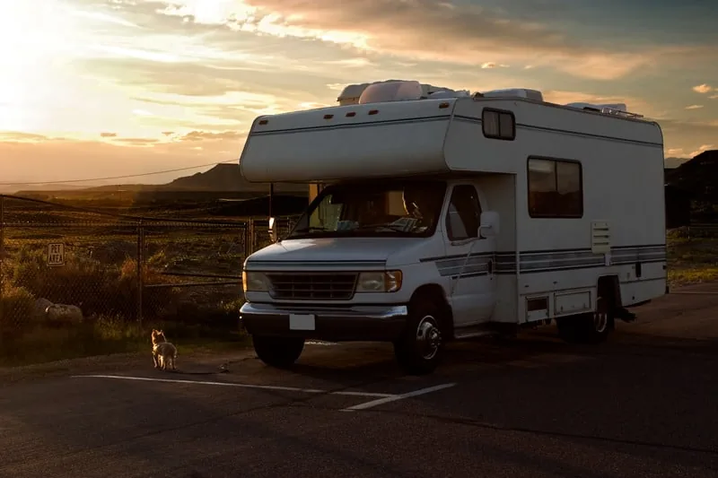 Burlington RV motorhome ready for transport